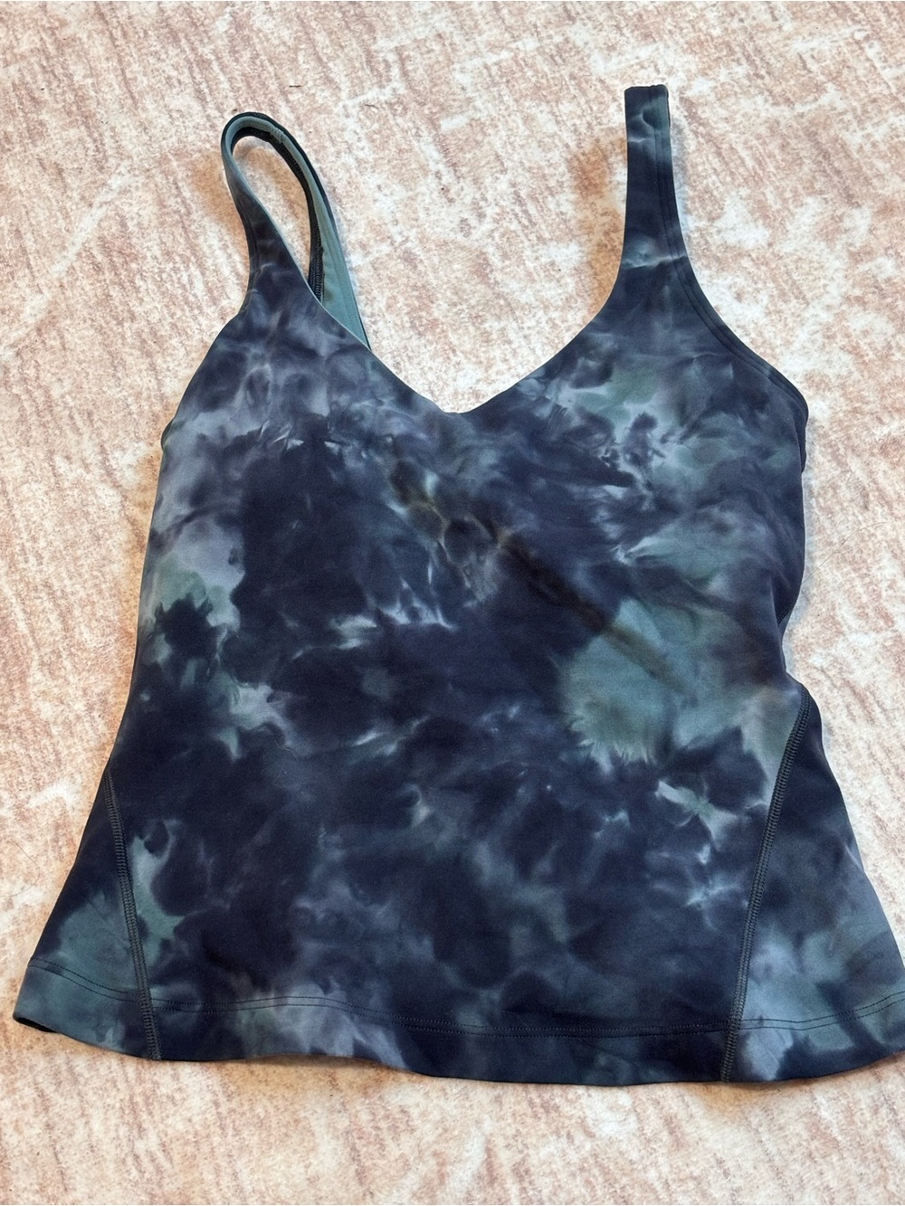Women Lululemon Align Cropped Tank Top Diamond Dye Silver Blue  Size 2